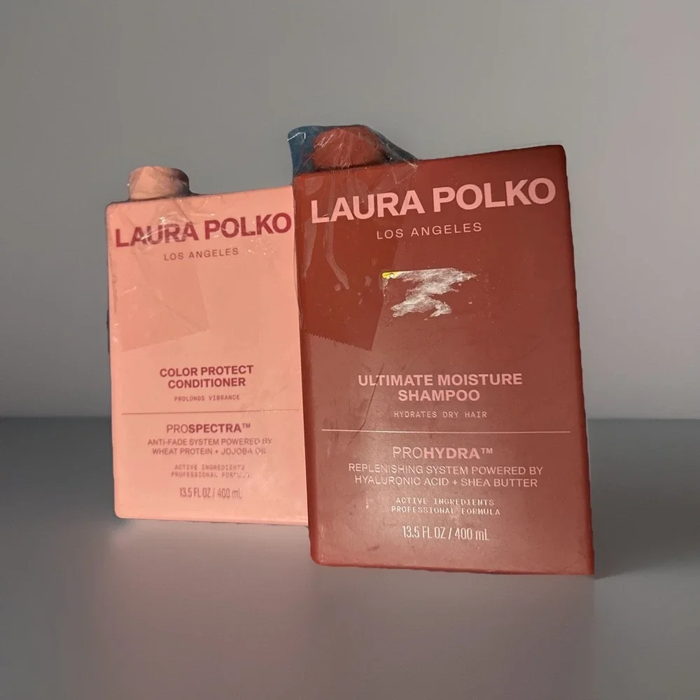 2 Pk: Laura Polko Color Protect Conditioner & Moisture Shampoo 13.5 Oz Each/400m